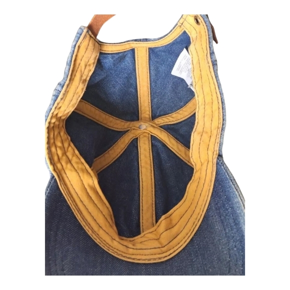 MADEWELL Faded Denim Baseball Cap Hat with Leather Adjustable Strap One Size - Picture 8 of 10